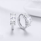 925 Sterling Silver Earrings with Pavé Setting and CZ Stone for Women
