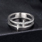 925 Sterling Silver Moissanite Engagement Ring for Women Size 6