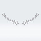 925 Sterling Silver Earrings with Pavé Setting CZ - 2.9*0.7cm