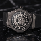 Stainless Steel Skeleton Watch - The 199 Gunmetal by Dapper Watches