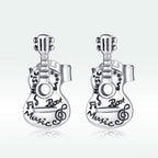 925 Sterling Silver & Oxidized Silver Earrings for Women - 1.3*0.6cm