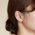 925 Sterling Silver Earrings with Pavé Setting CZ - 1.2cm Diameter