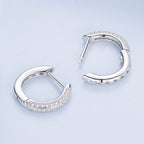 925 Sterling Silver Pavé Setting CZ Earrings for Women