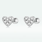 925 Sterling Silver Earrings with Pavé Setting CZ