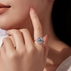 925 Sterling Silver Pendant 1.5*1.2 cm with Enamel and CZ for Women