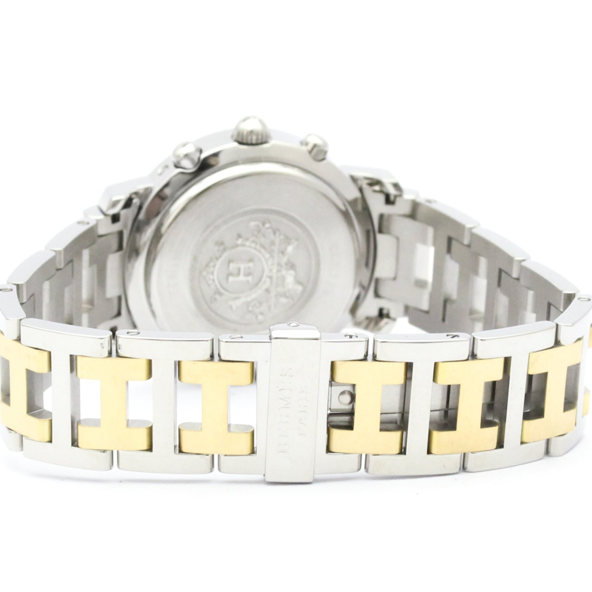 Hermès Clipper Chronograph Gold Plated Steel Ladies Watch — HCL1320