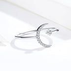 925 Sterling Silver Ring with Pavé Setting CZ