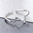 925 Sterling Silver Platinum Plated 0.1cm Ring for Men