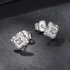925 Sterling Silver Moissanite 0.8cm Earrings for Women