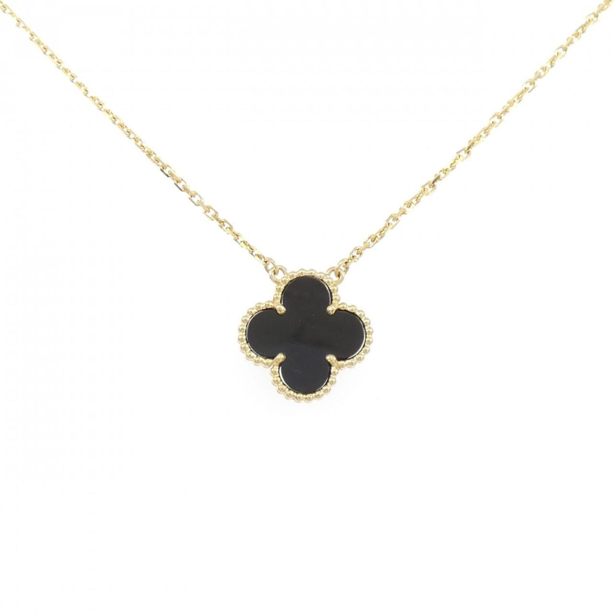 Van Cleef & Arpels Vintage Alhambra Necklace — Luck, Carved in Gold