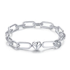 925 Sterling Silver Oxidized Bracelet 17cm for Women