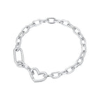 925 Sterling Silver Plated 190mm Bracelet for Women