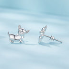 925 Sterling Silver Earrings Plated Platinum 10*12mm for Women