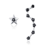 925 Sterling Silver Earrings with Pavé Setting CZ - 2.3cm Height