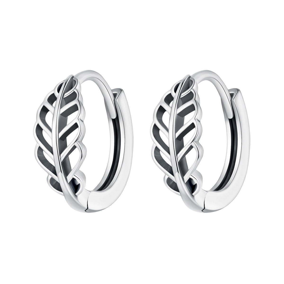 925 Sterling Silver Oxidized Earrings 12*5mm