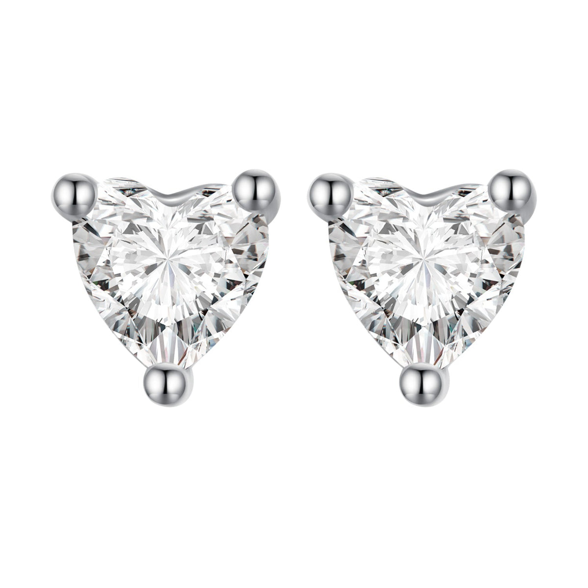 999 Platinum Plated S925 Silver Pavé Setting Earrings for Women