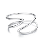 925 Sterling Silver Oxidized Silver 0.12-0.9cm Ring for Unisex