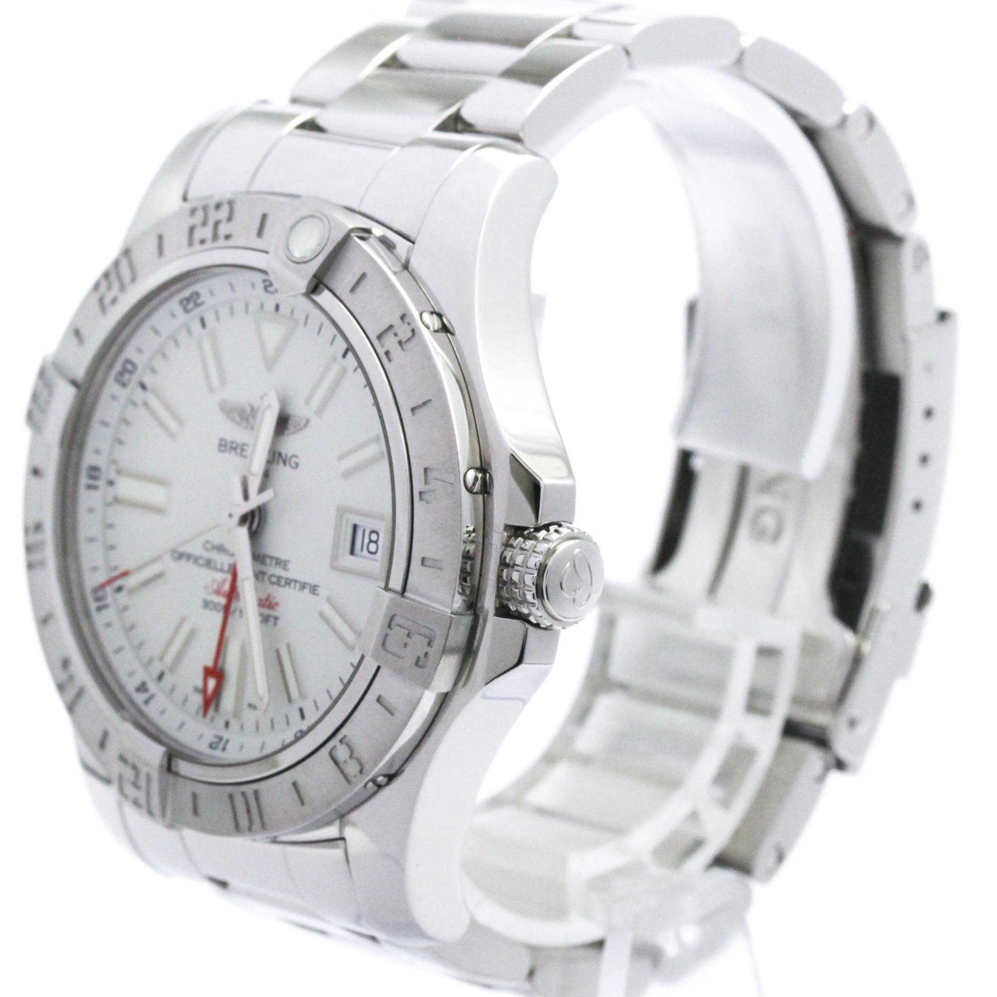 Breitling Avenger II GMT Steel Automatic Mens Watch — A32390-BA