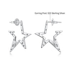 925 Sterling Silver White Gold Plated 2.3 cm Copper Earrings for Women