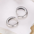 925 Sterling Silver Oxidized Hoop Earrings for Women