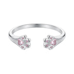925 Sterling Silver White Gold Plated Pavé Setting CZ Ring