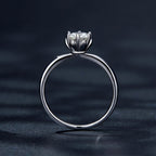 925 Sterling Silver Plated Moissanite Ring Size 6
