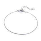 925 Sterling Silver Adjustable Platinum Plated Bracelet for Women