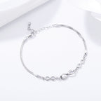 925 Sterling Silver Bracelet 22CM for Women