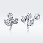 925 Sterling Silver Oxidized Pavé Setting CZ Earrings