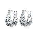 925 Sterling Silver Earrings with Pavé Setting CZ