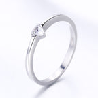 925 Sterling Silver Ring for Women Size 6.0 with Pavé Setting CZ