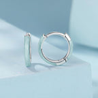 925 Sterling Silver Enamel Oxidized Earrings for Women