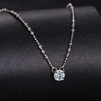 925 Sterling Silver 0.5 Carat Moissanite Necklace for Women