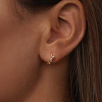 925 Sterling Silver White Gold Plated Earrings