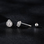 925 Sterling Silver 3mm Moissanite Earrings for Women