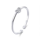 925 Sterling Silver Plated Platinum Pavé Setting CZ Ring