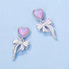 925 Sterling Silver Translucent Opal Earrings for Women