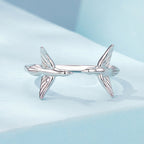 925 Sterling Silver Ring with White Gold Plating, 1.5mm Width