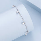 925 Sterling Silver Plated Platinum CZ Bracelet for Women