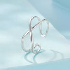 925 Sterling Silver Oxidized 0.7cm Ring for Women