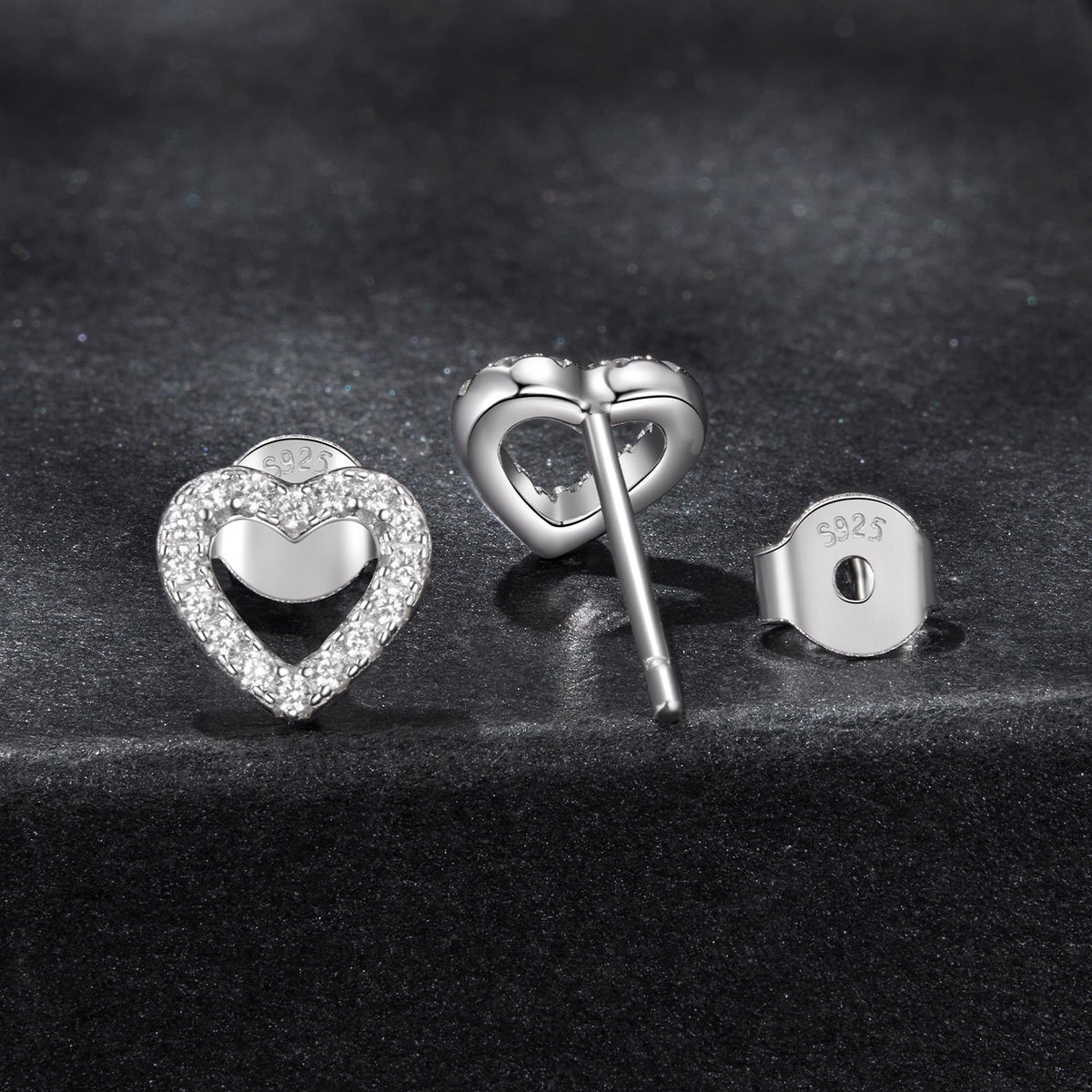 925 Sterling Silver Moissanite 0.10 Carat Earrings for Women