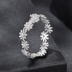 925 Sterling Silver Moissanite 0.03ct Ring Size 7