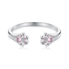 925 Sterling Silver White Gold Plated Pavé Setting CZ Ring