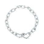 925 Sterling Silver Plated White Gold 19.0 cm Bracelet