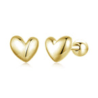 925 Sterling Silver Plated Platinum 5mm Earrings for Women