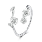 925 Sterling Silver Plated White Gold Ring for Women