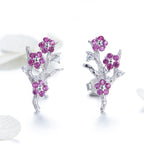 925 Sterling Silver Earrings with Pavé Setting CZ for Women