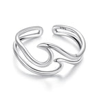 925 Sterling Silver Oxidized Ring for Men - Width 0.3-1.1cm