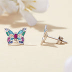 925 Sterling Silver Earrings with Enamel and CZ for Women