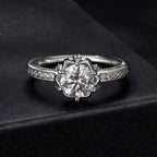 925 Sterling Silver Moissanite Ring 1ct Size 6